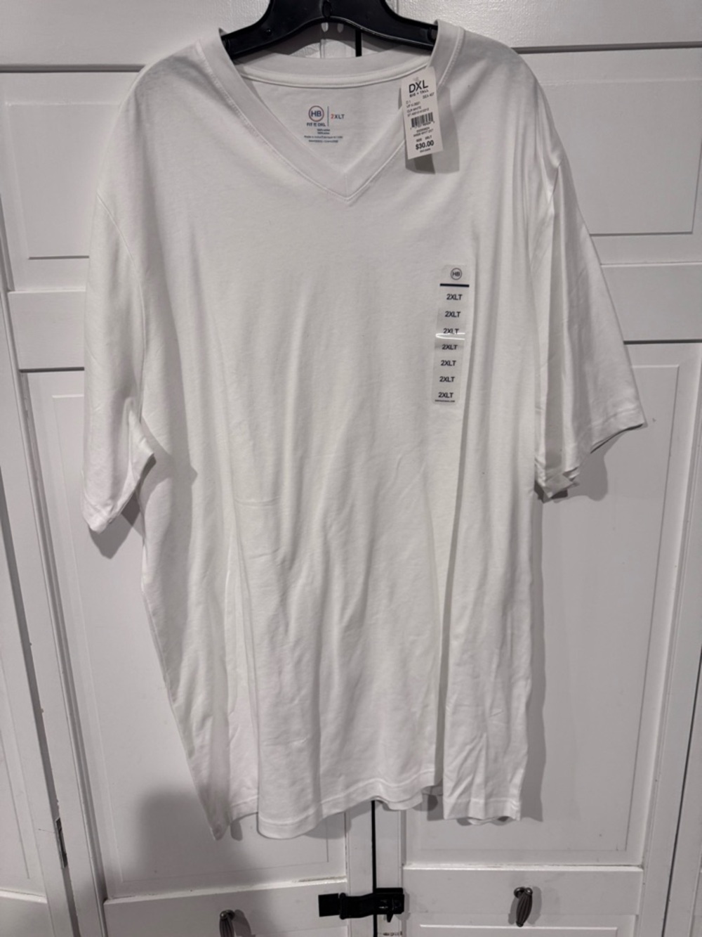 Harbor Bay White V-Neck Short Sleeve Tee